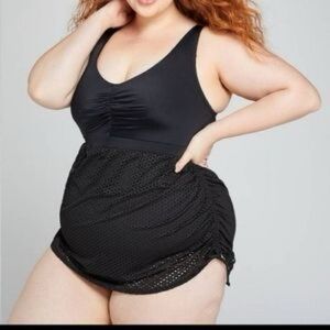 Cacique by Lane Bryant Wireless Lightly Line Black Swimsuit Size 20